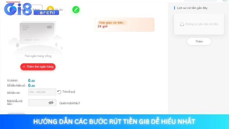 Hướng dẫn các bước Rút tiền Gi8 dễ hiểu nhất
