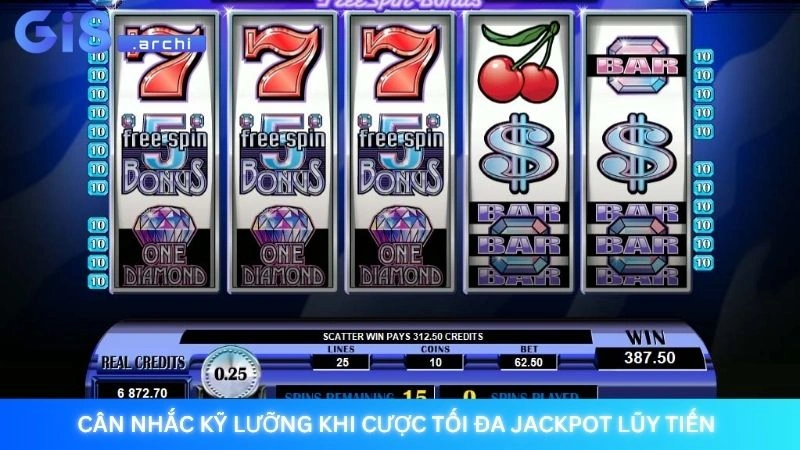 Cân nhắc kỹ lưỡng khi cược tối đa jackpot lũy tiến 